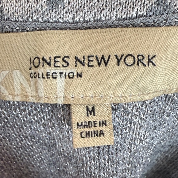 Jones New York Collection Gray Knit Two Piece Skirt Set Size Top L and Bottom M - Picture 9 of 14